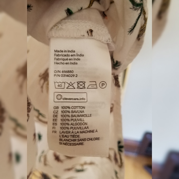 H&M Jaguar and Palm Tree Print Blouse size 14 - Picture 2 of 5